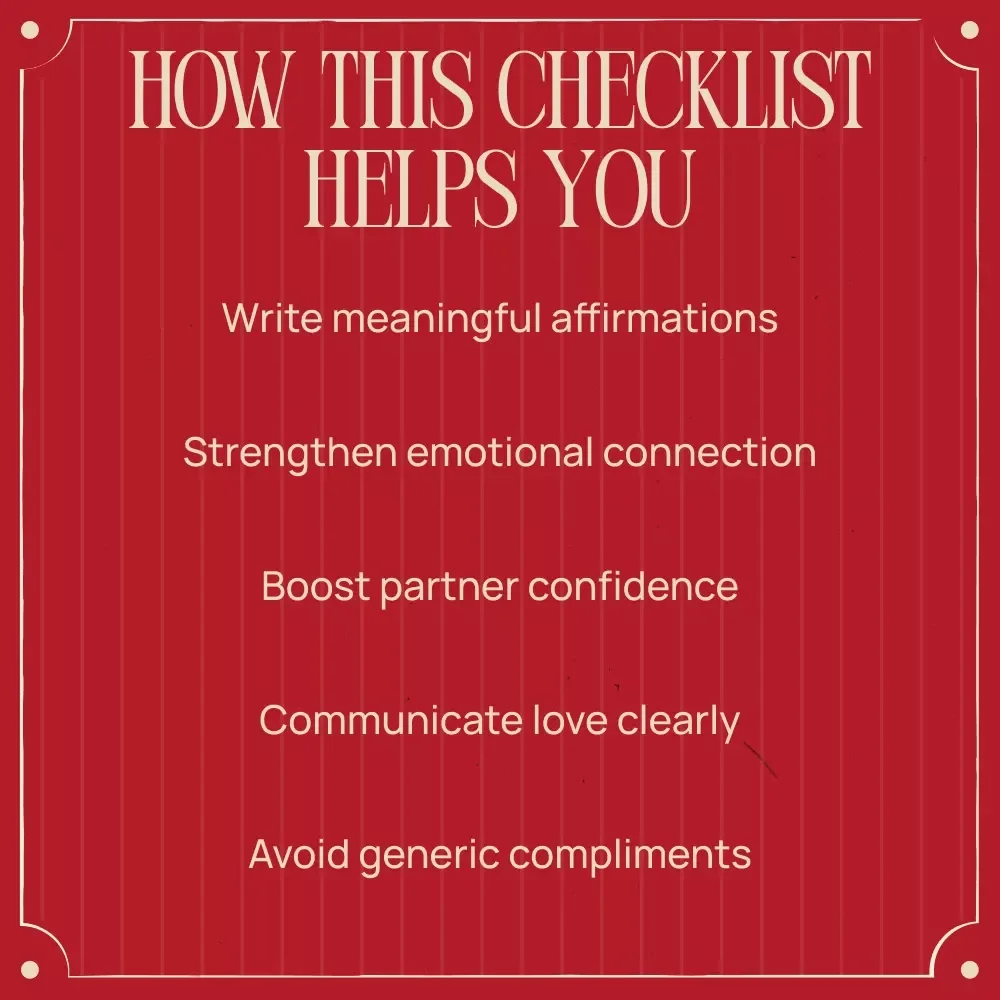 If Their Love Language Is Words of Affirmation – What to Write | Printable Checklist for Meaningful Messages & Relationship Communication