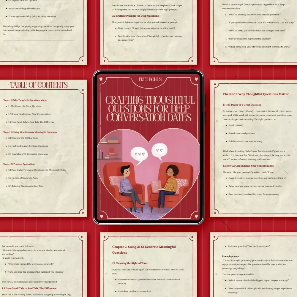 Crafting Thoughtful Questions for Deep Conversation Dates – AI-Powered Guide to Meaningful Connection & Intentional Dating