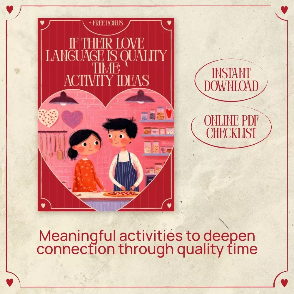 If Their Love Language is Quality Time: Activity Ideas Checklist | Thoughtful Connection Guide for Couples & Relationships