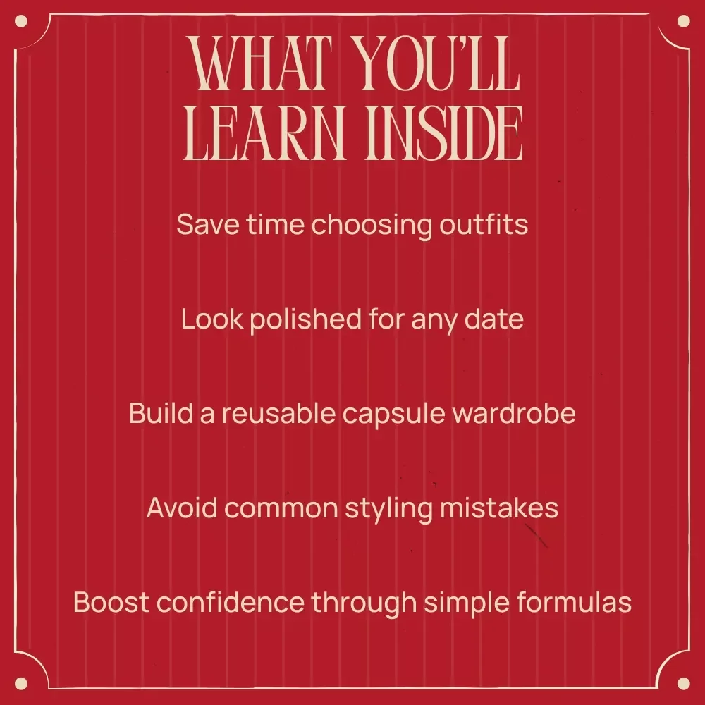 Effortless Romance Ready Style – Valentine’s Day Capsule Wardrobe Guide | Date Outfit Planning Made Easy | Digital Download
