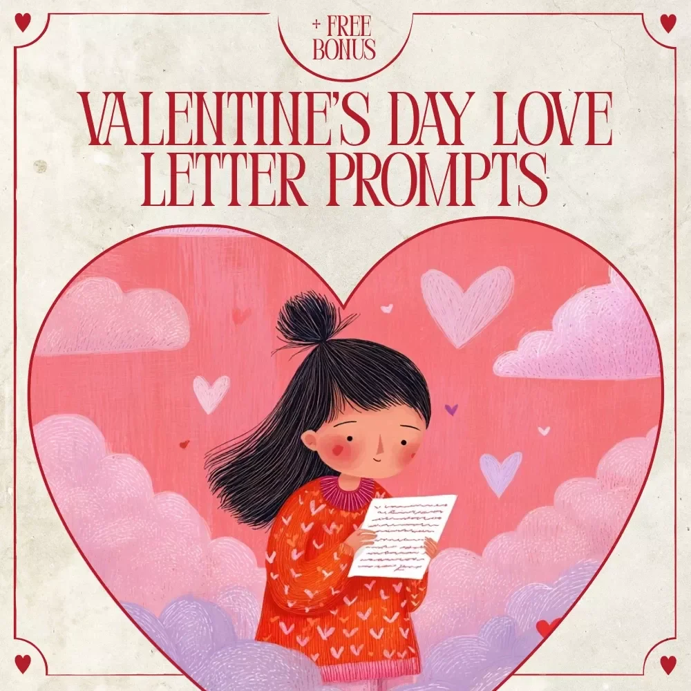 Creative Valentine’s Day Love Letter Prompts Guide – Digital Download for Romantic, Fun, and Reflective Writing Inspiration