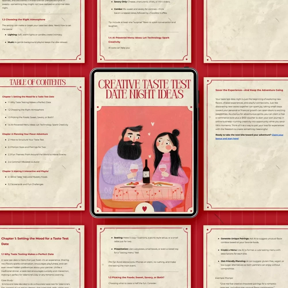 Creative Taste Test Date Night Ideas – A Fun & Romantic Guide for Couples | Unique taste test date night ideas at Home