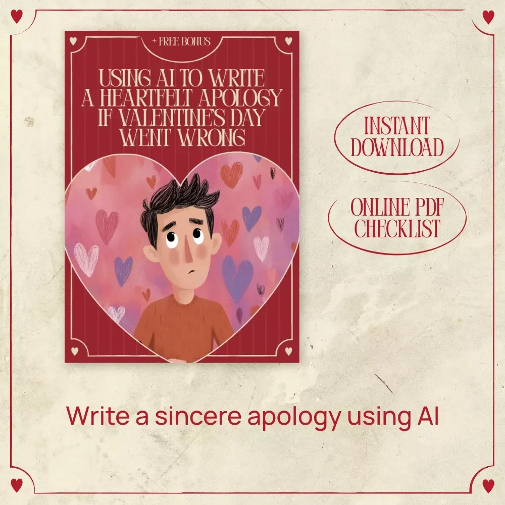 Using AI to Write a Heartfelt Apology If Valentine’s Day Went Wrong | Digital Checklist Guide for Meaningful Messages