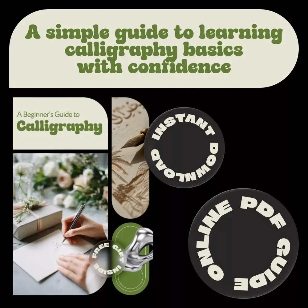 A Beginner’s Guide to Calligraphy – Easy Start Digital Guide for Calligraphy Basics for Beginners, Modern Hand Lettering Practice & Creative Skills