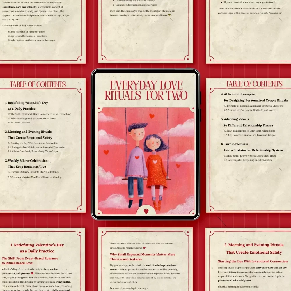 Everyday Love Rituals for Two: An Intimate eBook of Daily Couple Rituals Inspired by Valentine’s Day for Deeper Connection