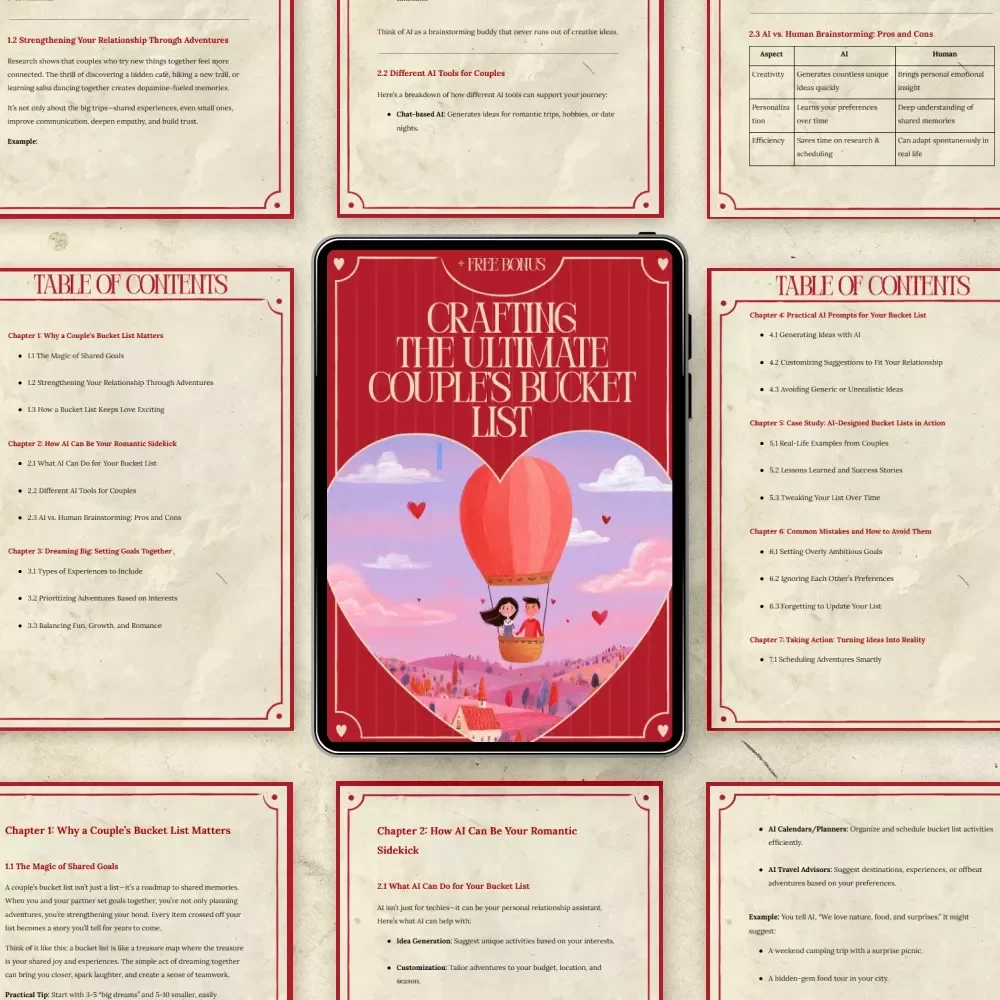 Crafting the Ultimate Couple’s Bucket List: The AI Guide to Design a 