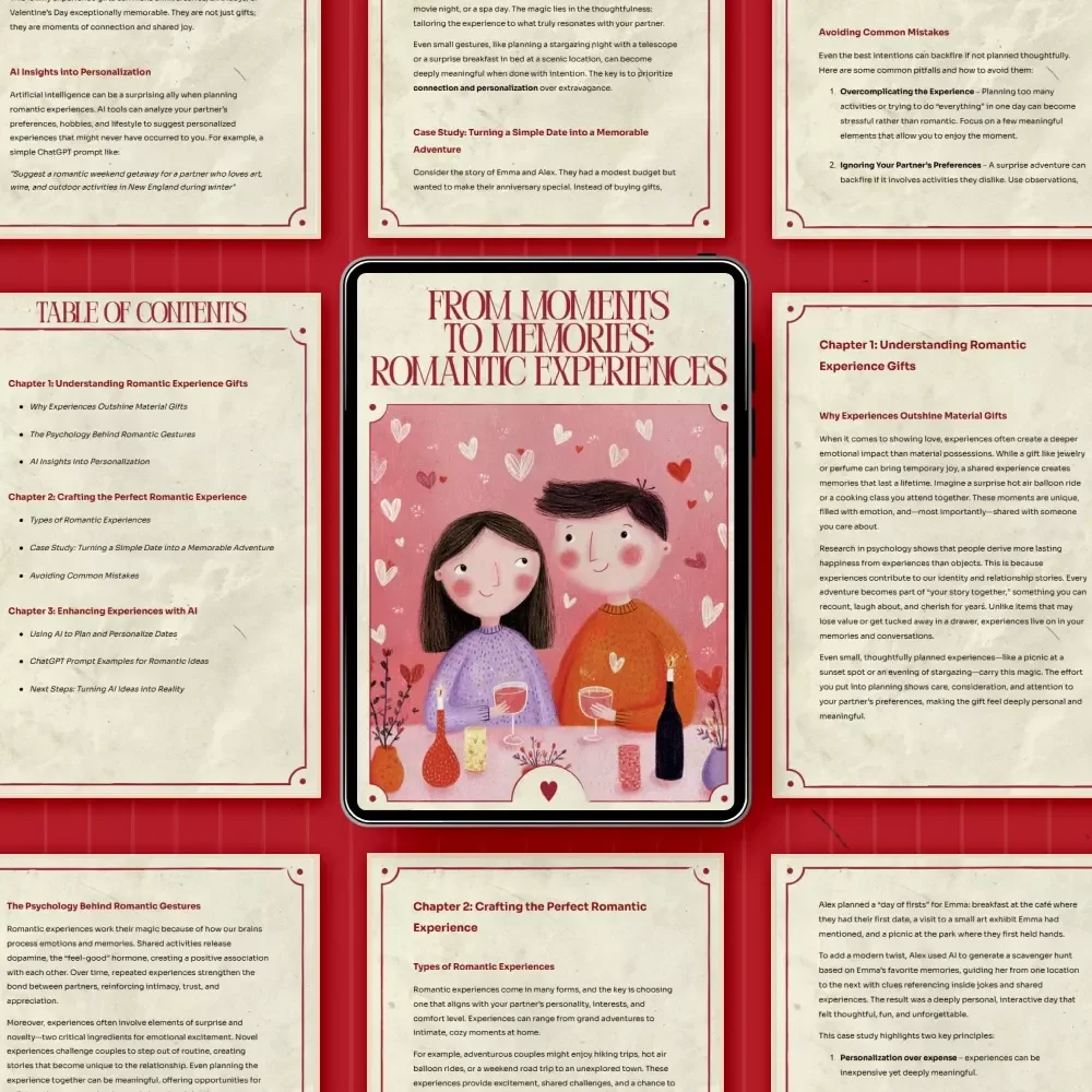 From Moments to Memories: Romantic Experiences – A Thoughtful Guide to Romantic Experience Gifts for Partners, Meaningful Dates & Lasting Memories (Digital Download)