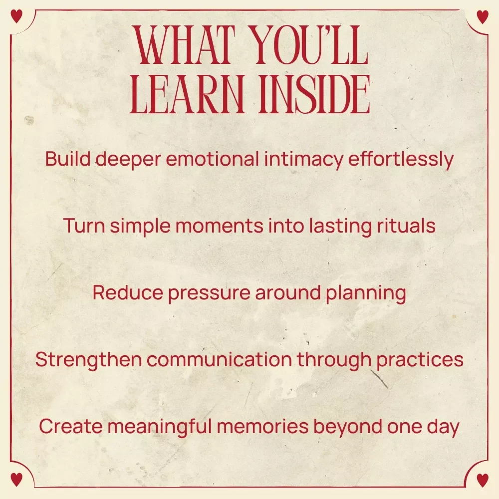 Heartfelt Rituals for a Deeper Valentine’s Day – Romantic Connection Guide, Daily Love Rituals eBook, Valentine’s Day Relationship Workbook