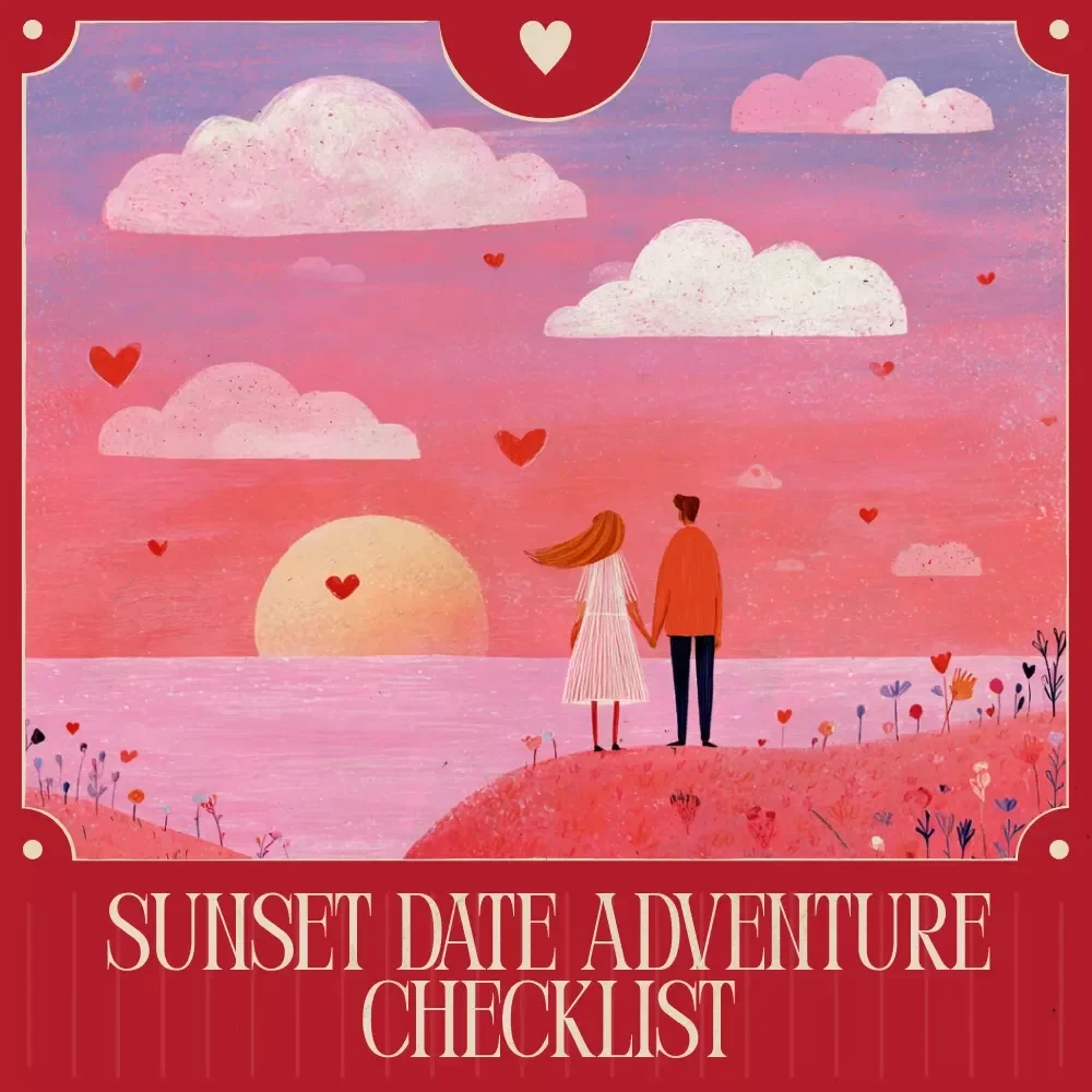 Sunset Date Adventure Checklist: Make Every Evening Magical – Romantic Sunset Date Planner, Printable Digital Download, Couples Date Night Guide, Evening Picnic & Memory-Making Checklist