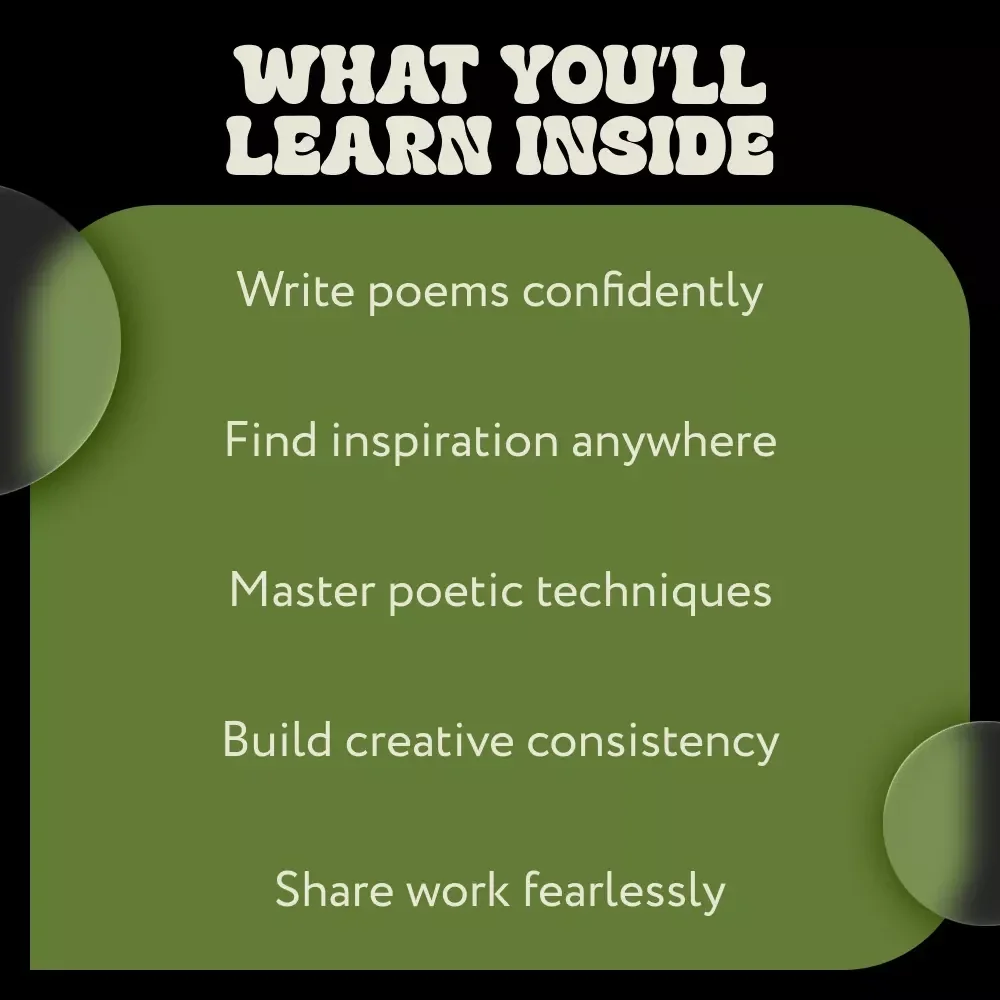 Verse by Verse Poetry Writing Ebook – A Beginner-Friendly Guide on how to take up poetry writing, Creative Expression, Poetic Forms & Daily Inspiration