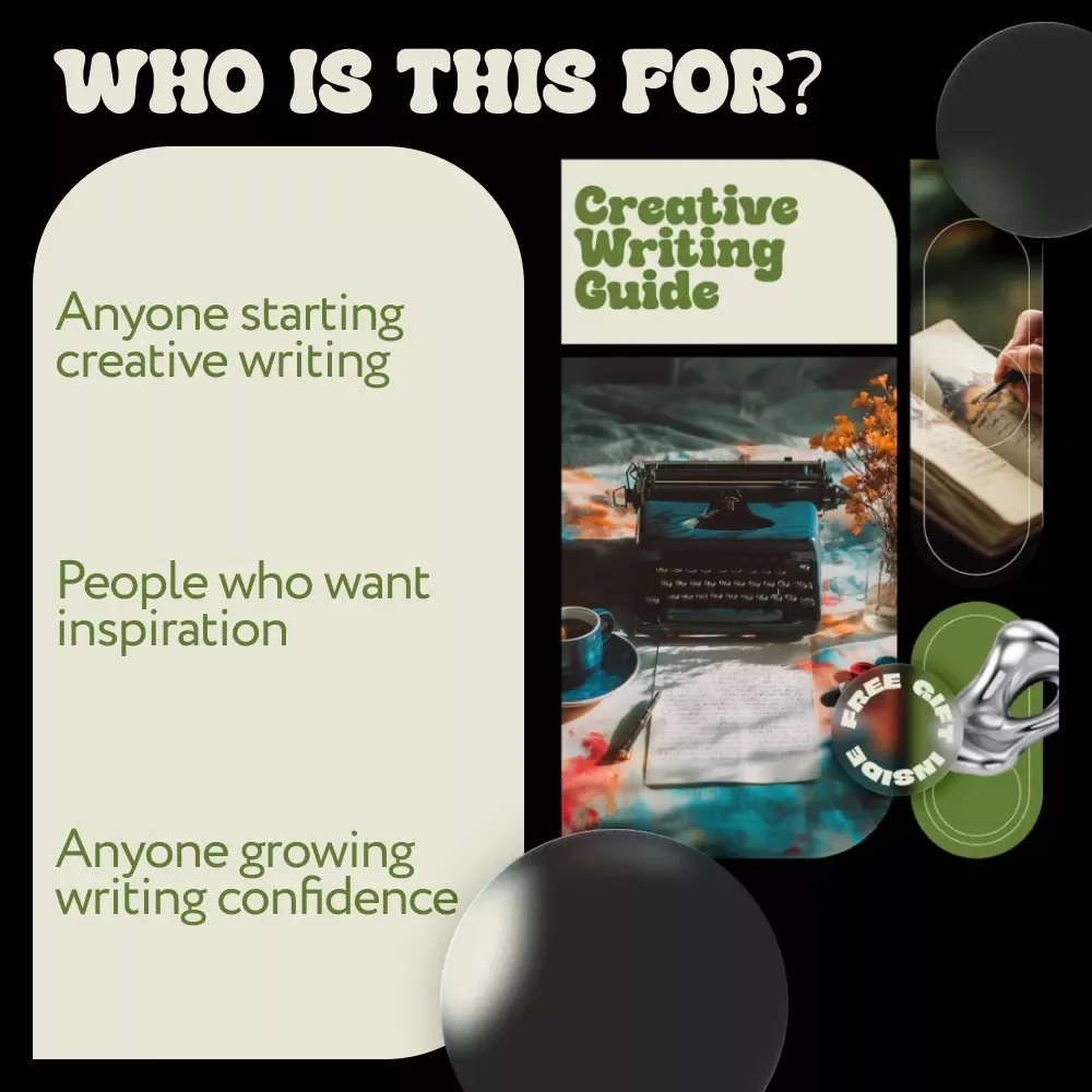 Creative Writing Guide – How to Take Up Creative Writing Step by Step | Beginner-Friendly Storytelling & Writing Practice Guide (Digital Download)