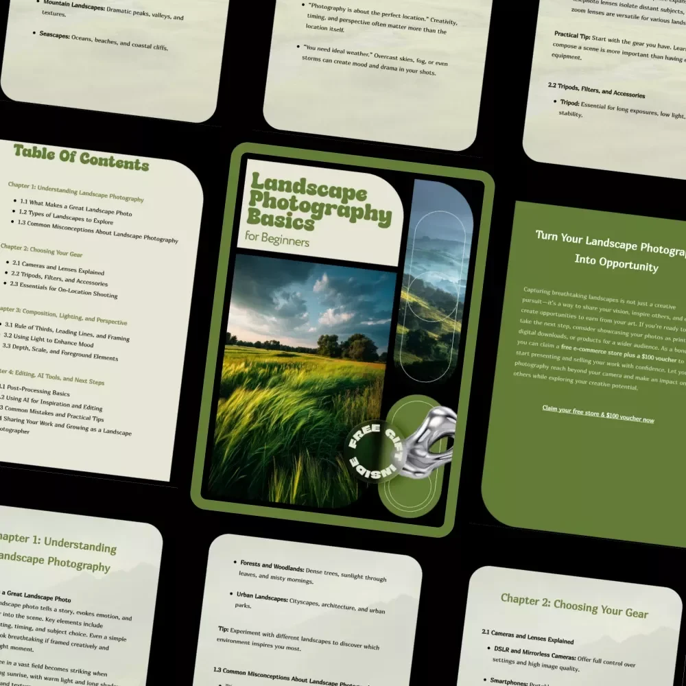 Landscape Photography Basics for Beginners | Step-by-Step Guide to Stunning Outdoor Photos | Digital Download