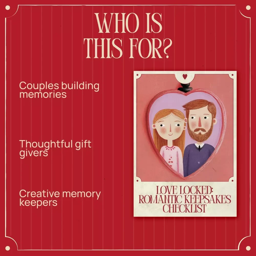 Love Locked: Romantic Keepsakes Checklist | Printable Digital Checklist for Couples, Meaningful Gifts & Romantic Keepsakes Ideas