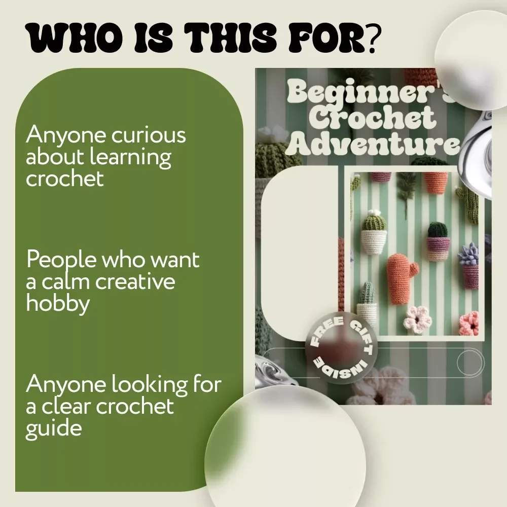 Beginner's Crochet Adventure | Crochet Guide for Beginners, Step-by-Step Crochet eBook, Learn to Crochet Basics, Digital Download