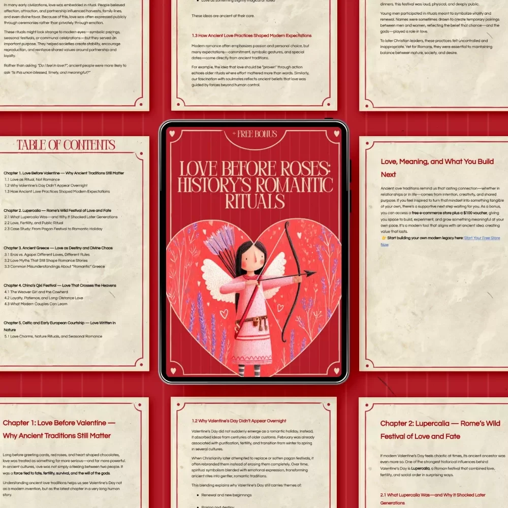 Love Before Roses: History’s Romantic Rituals | Ancient Love Traditions Connected to Valentine’s eBook | Myth, Ritual & Global Love History Guide