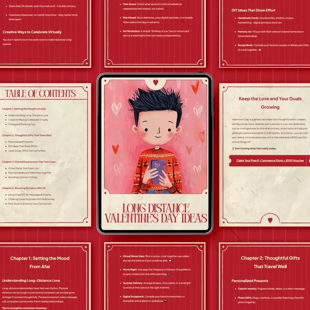 Long Distance Valentine’s Day Ideas – Digital Guide for Valentine’s Day for Long Distance Couples | Romantic Virtual Dates, Thoughtful Gifts & Creative Connection