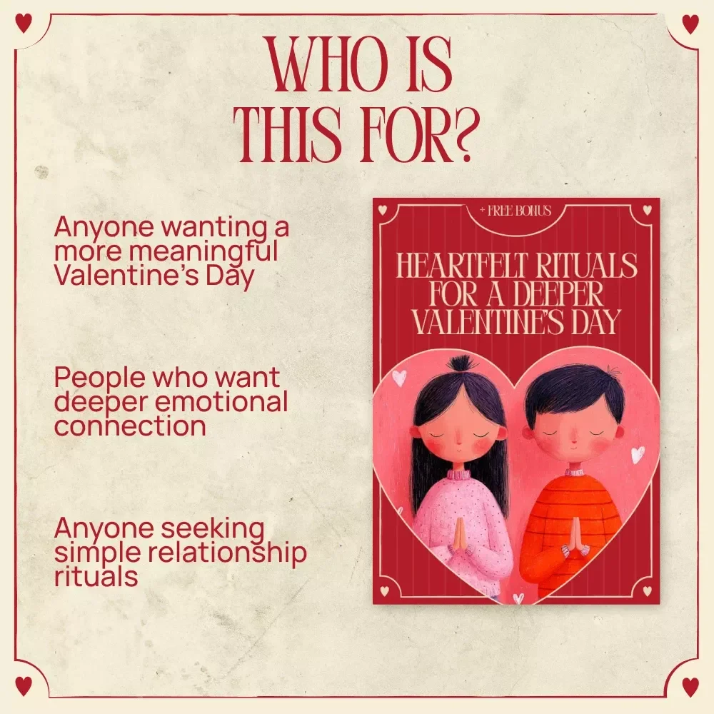 Heartfelt Rituals for a Deeper Valentine’s Day – Romantic Connection Guide, Daily Love Rituals eBook, Valentine’s Day Relationship Workbook