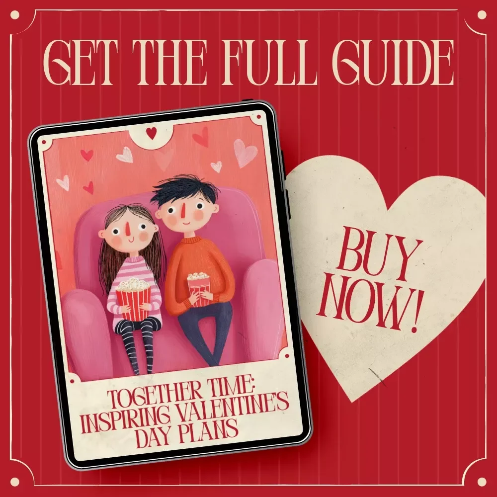 Together Time: Inspiring Valentine’s Day Plans – Romantic Date Ideas Guide for Couples, Creative Valentine’s Day Plans, Digital Download eBook & Checklist