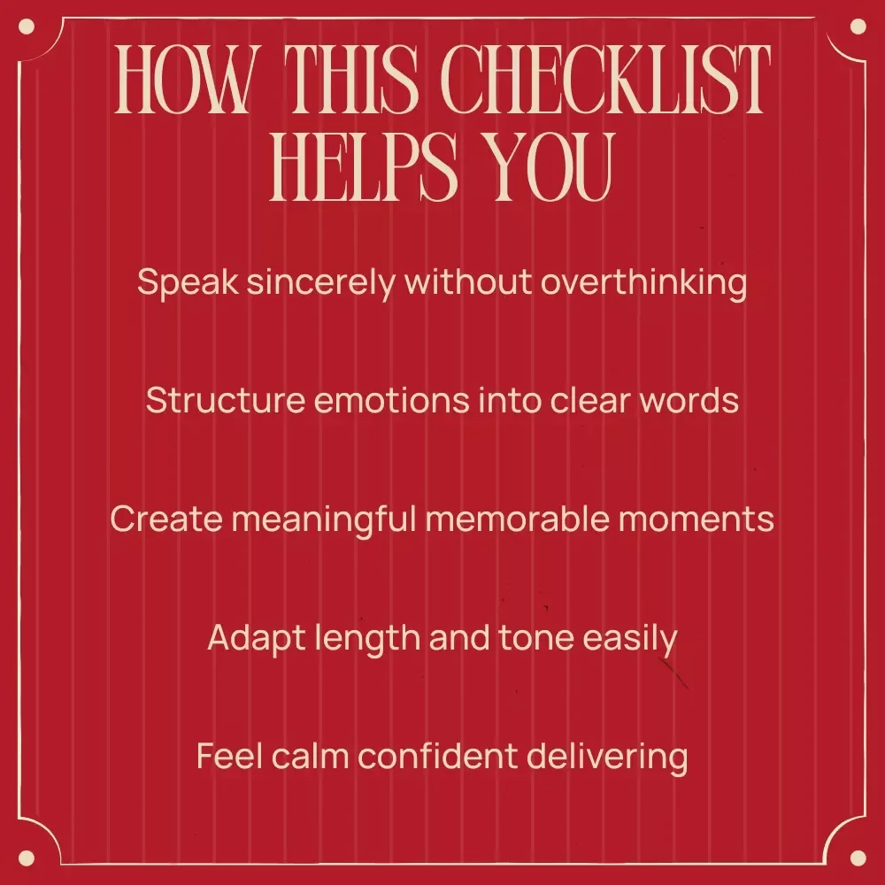 A Valentine’s Day Appreciation Speech Checklist – Valentine's Day Appreciation Speech Template for Heartfelt, Romantic & Meaningful Words