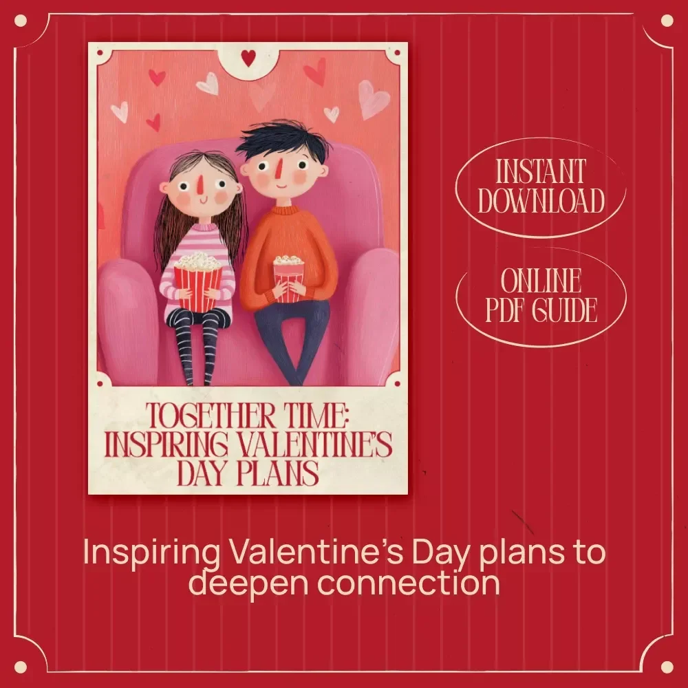Together Time: Inspiring Valentine’s Day Plans – Romantic Date Ideas Guide for Couples, Creative Valentine’s Day Plans, Digital Download eBook & Checklist