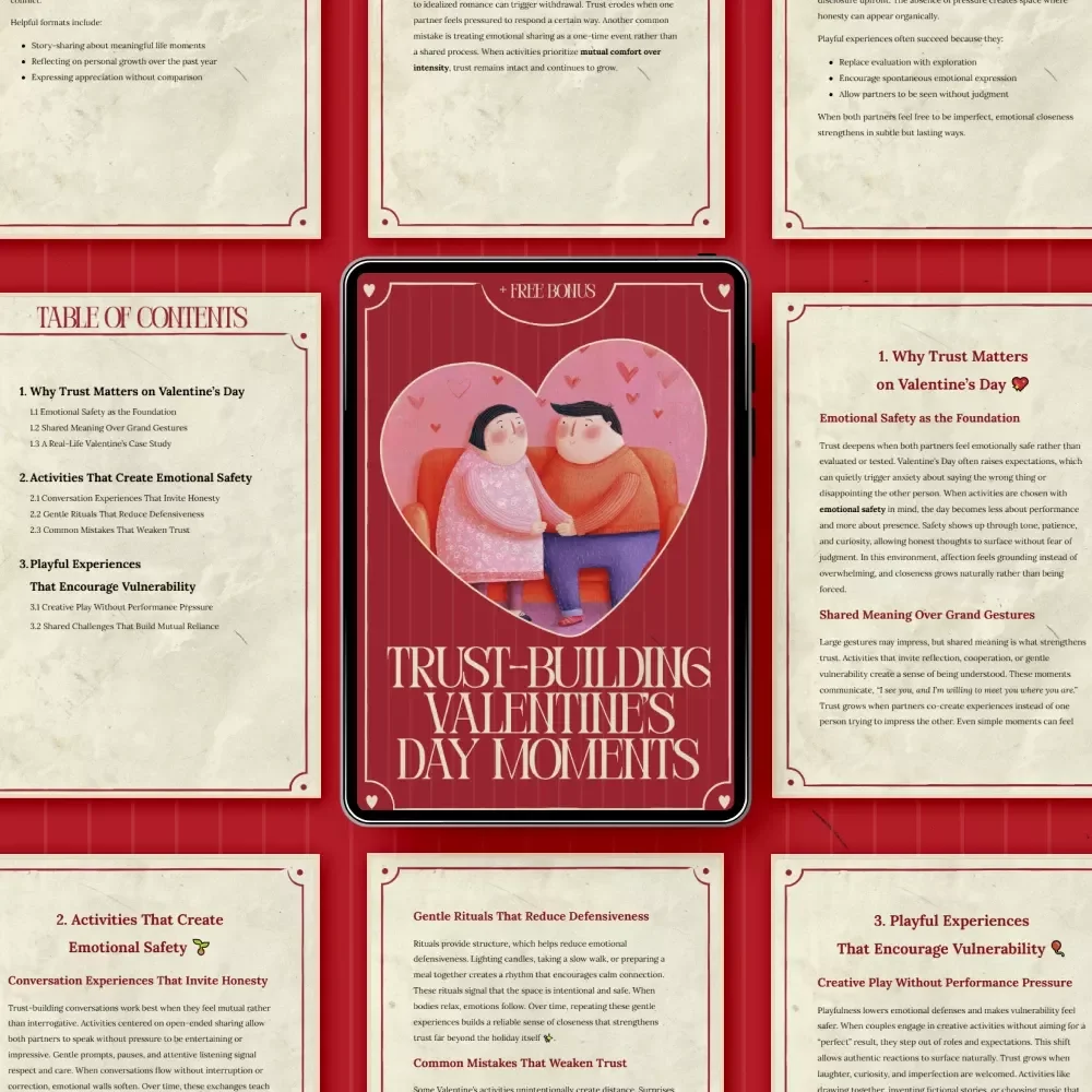 Trust-Building Valentine’s Day Moments – A Guided Ebook of Valentine’s Day Activities That Deepen Trust, Emotional Connection & Meaningful Couple Experiences