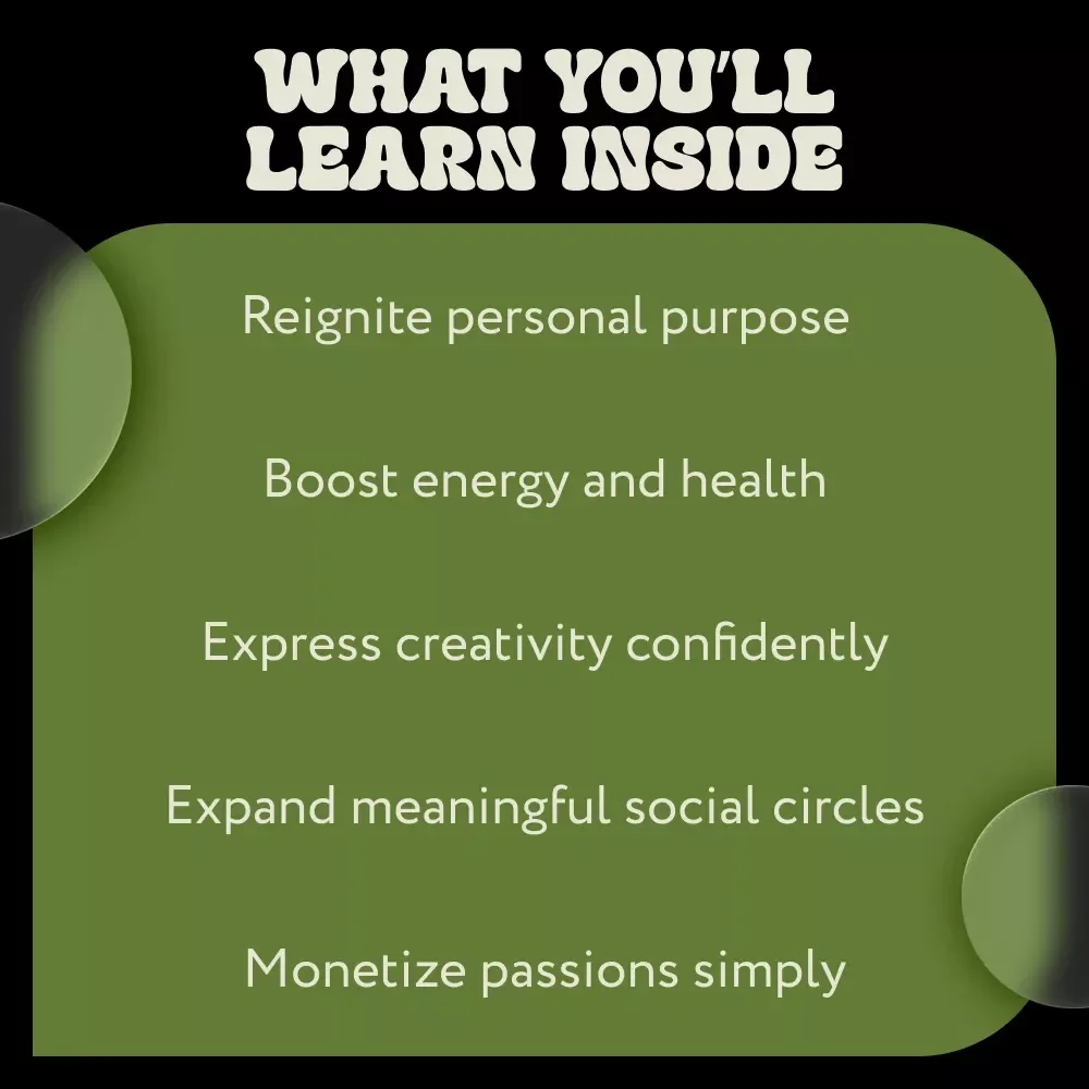 Embracing New Passions After 30 – A Practical eBook for Self-Discovery, Creativity, and Fresh ideas for people over 30