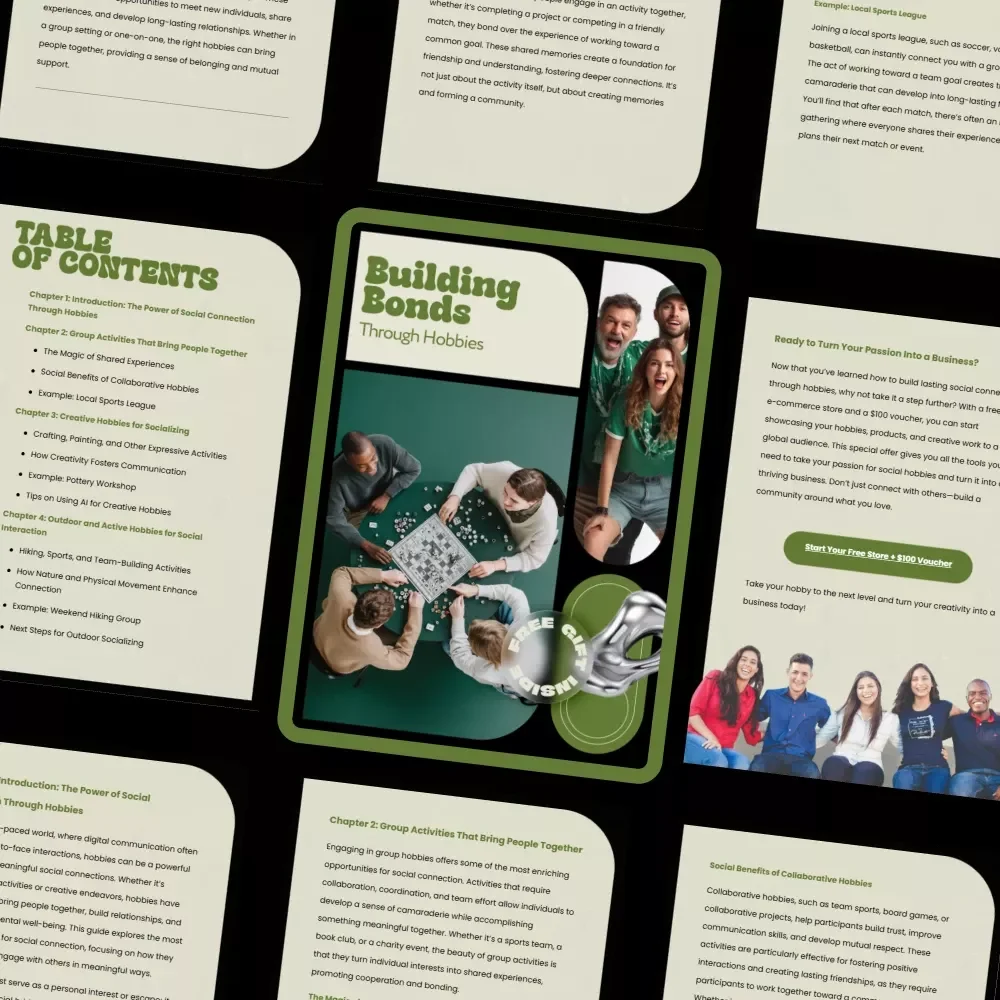 Building Bonds Through Hobbies – A Practical Guide to Hobbies for Social Connection, Group Activities & Creative Social Living (Digital Download)