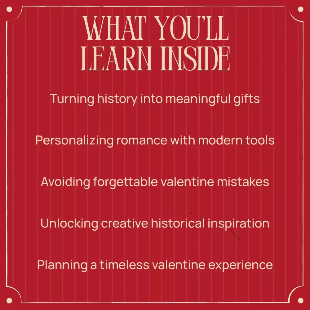 Timeless Love: Gifts Inspired by History – A Romantic Guide to Valentine’s Day Gift Ideas Inspired by History, Meaningful Keepsakes & Personalized Love Stories