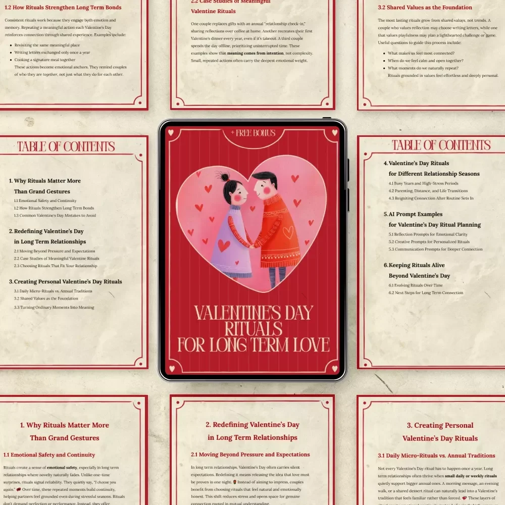 Valentine’s Day Rituals for Long Term Love – A Thoughtful Ebook Guide to Valentine’s Day Rituals for Long Term Relationships, Deeper Connection & Lasting Romance