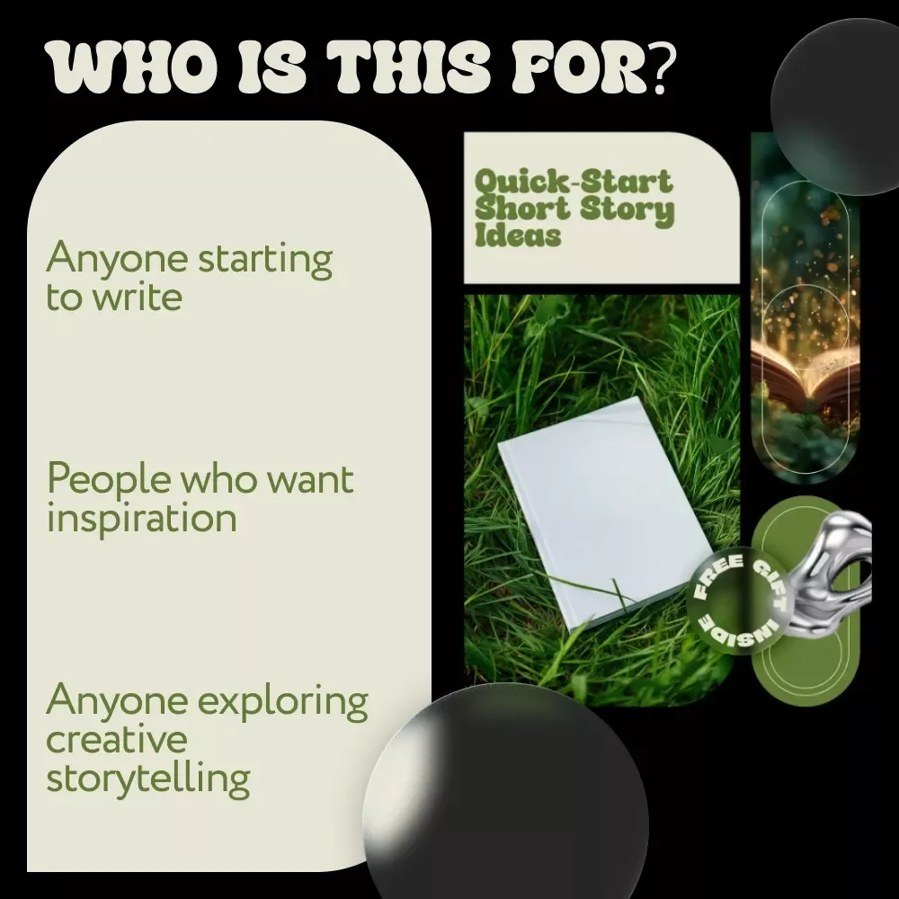 Quick-Start Short Story Ideas – Creative Writing Checklist for Writers, Instant Download Short Story Ideas Guide