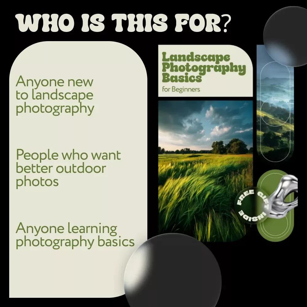 Landscape Photography Basics for Beginners | Step-by-Step Guide to Stunning Outdoor Photos | Digital Download
