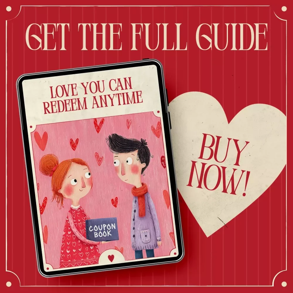 Love You Can Redeem Anytime – Thoughtful Love Coupon Book Guide, Romantic Digital Download, Printable Relationship Gift, Valentine’s Day & Anniversary eBook
