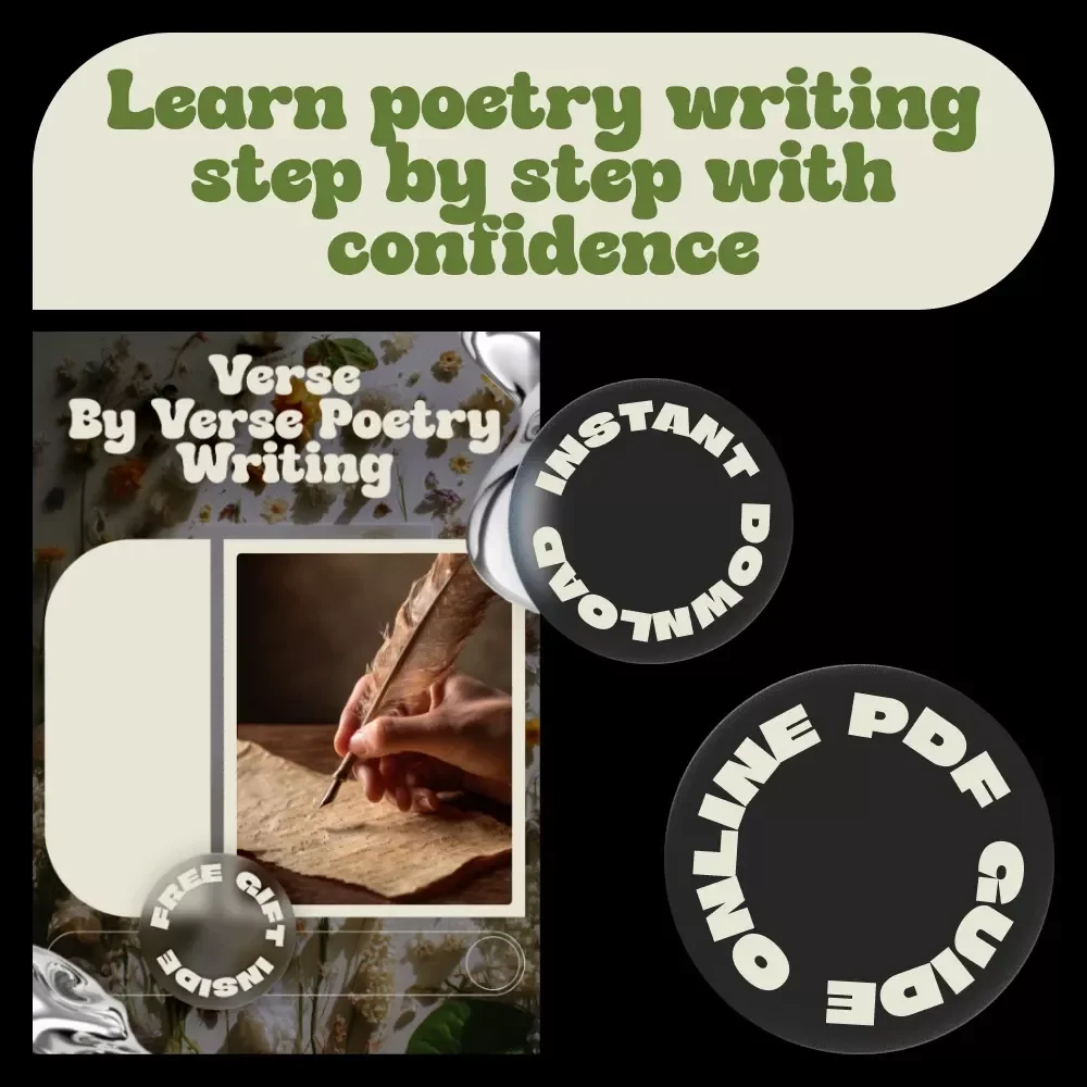 Verse by Verse Poetry Writing Ebook – A Beginner-Friendly Guide on how to take up poetry writing, Creative Expression, Poetic Forms & Daily Inspiration