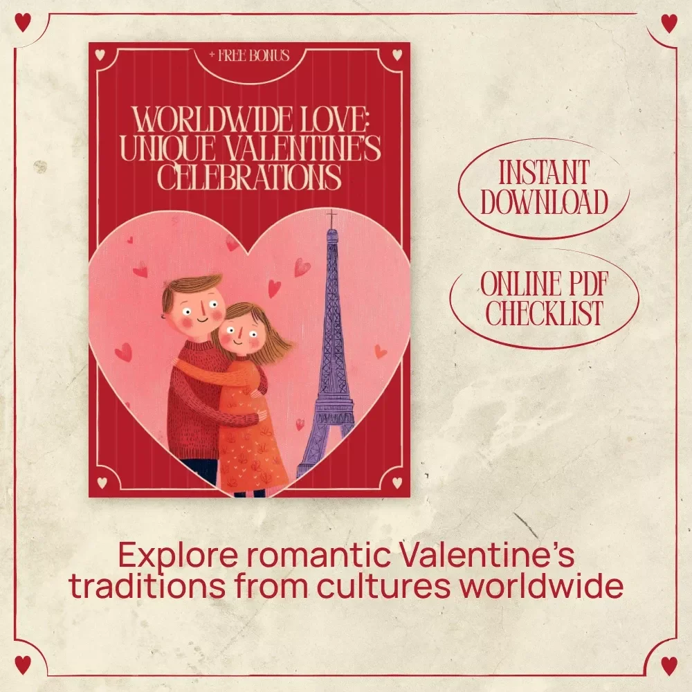 Worldwide Love: Unique Valentine’s Celebrations | Romantic Travel-Inspired Valentine’s Guide | Digital Download eBook
