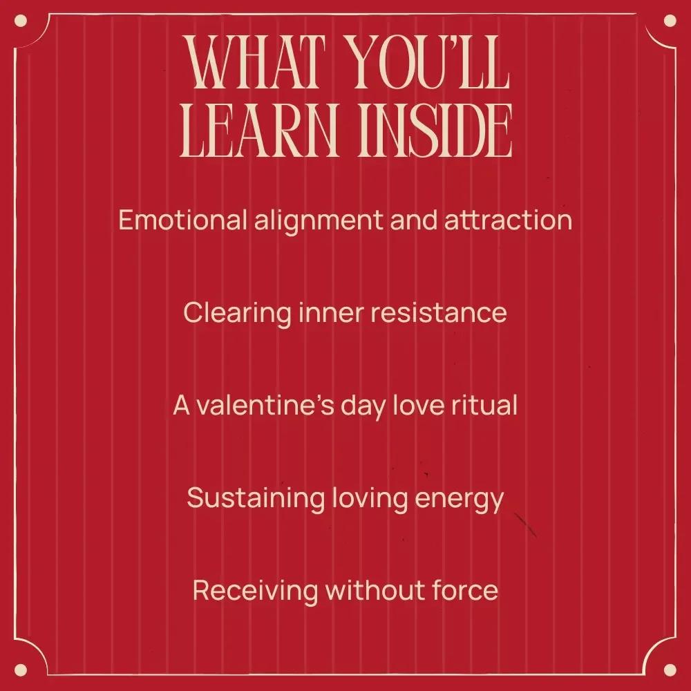 Love Called In With Intention – A Valentine’s Day Manifestation Ritual for Love eBook | Guided Love Manifestation & Intentional Ritual Workbook