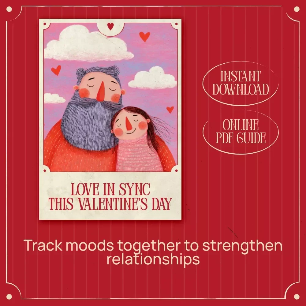 Love in Sync This Valentine’s Day – Couples Mood Tracker, Emotional Awareness Guide, eBook for Better Communication & Relationship Connection