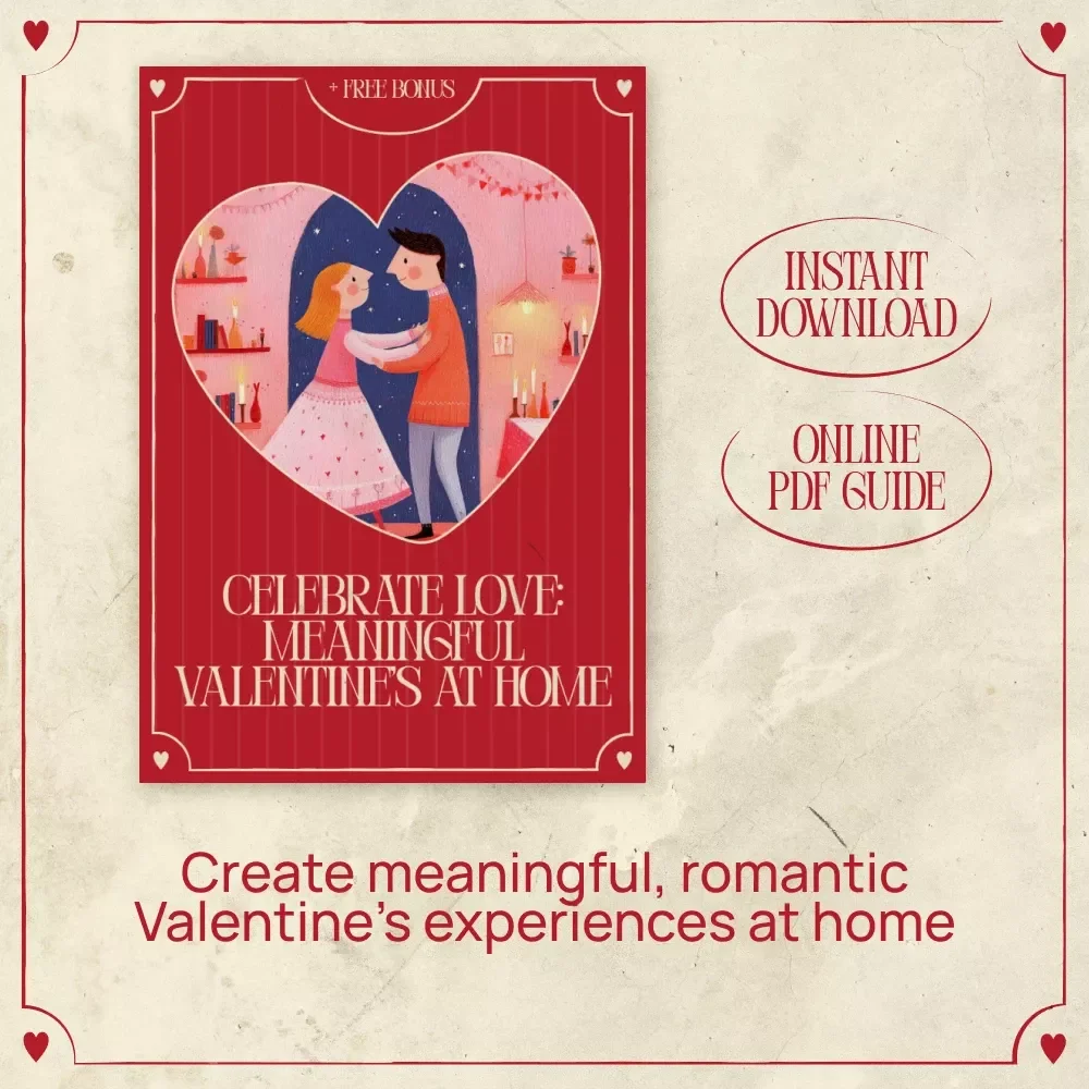 Celebrate Love: Meaningful Valentine’s at Home – Romantic Valentine’s Day Guide for Couples, At-Home Love Rituals, Connection-Building eBook, Digital Download