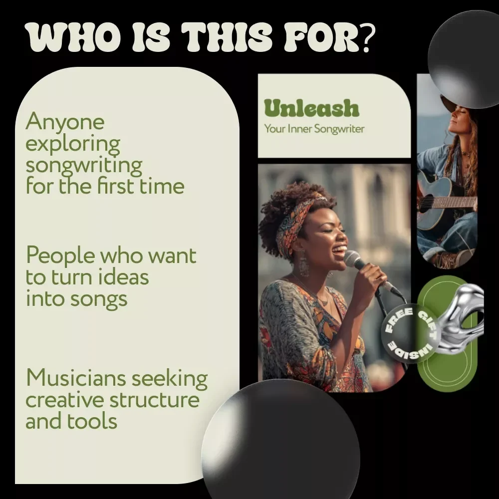 Unleash Your Inner Songwriter | Songwriting Basics for Beginners eBook | Step-by-Step Guide to Writing, Editing & Performing Songs