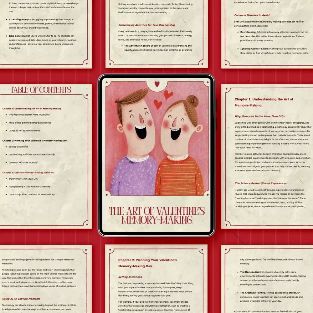 The Art of Valentine’s Memory-Making – A Romantic Guide to Memory Making Activities for Valentine’s Day, Meaningful Experiences, and Lasting Love