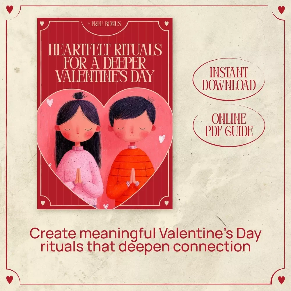 Heartfelt Rituals for a Deeper Valentine’s Day – Romantic Connection Guide, Daily Love Rituals eBook, Valentine’s Day Relationship Workbook