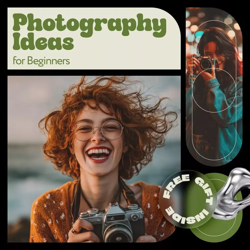 Photography Ideas for Beginners | Step-by-Step Beginner Photography eBook, Creative Photo Inspiration, Composition, Lighting & Gear Guide