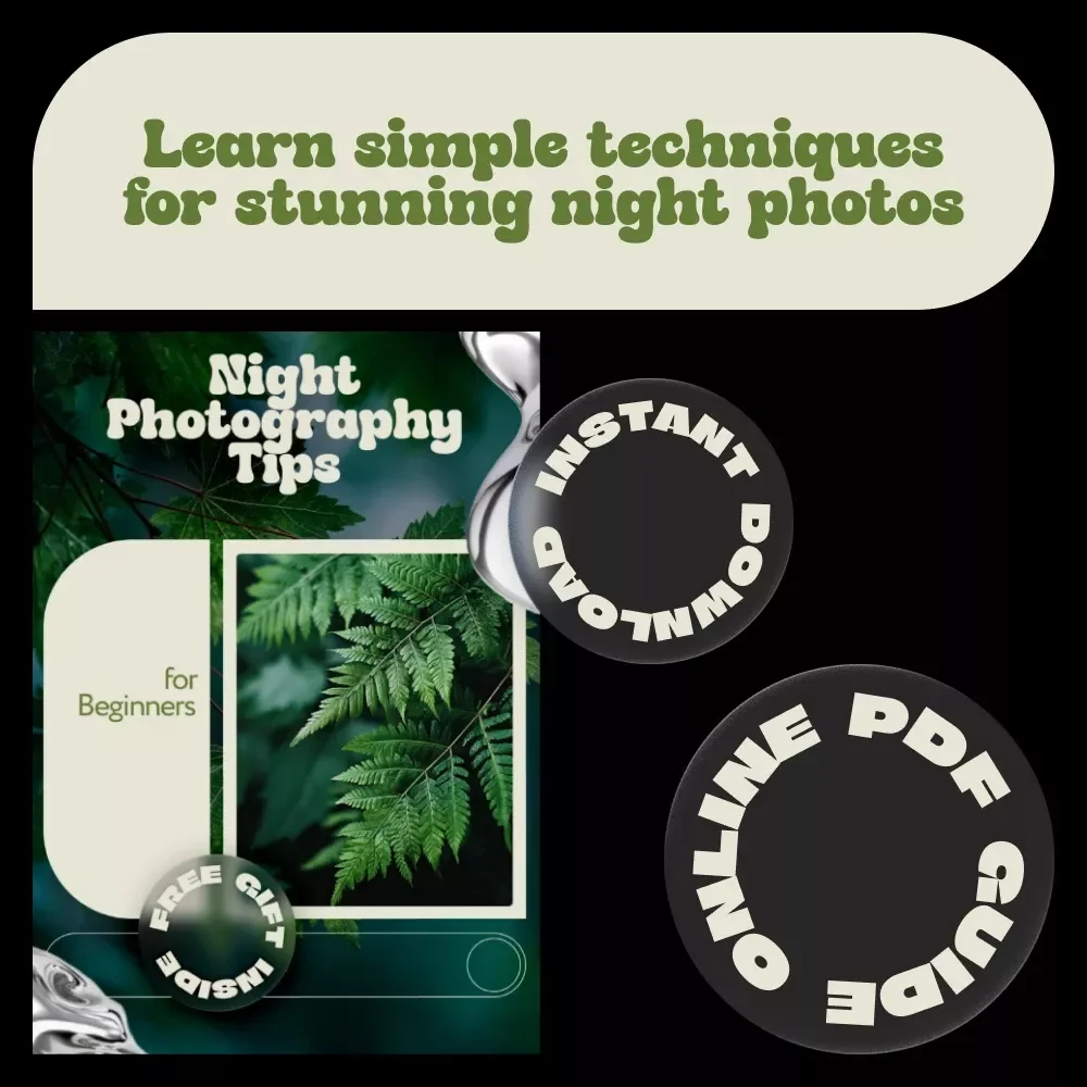 Night Photography Tips for Beginners – Step-by-Step Ebook Guide to Low Light Photography, Camera Settings, Long Exposure & Creative Night Shots