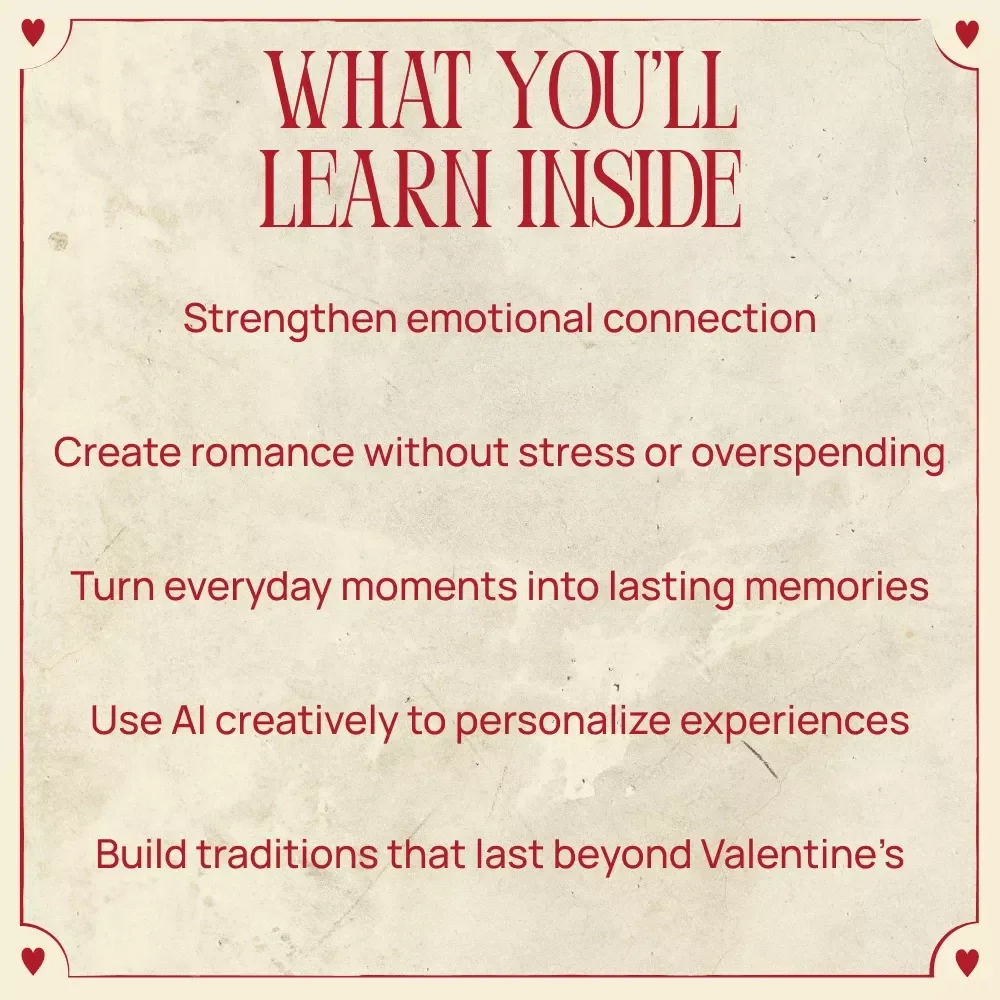 Celebrate Love: Meaningful Valentine’s at Home – Romantic Valentine’s Day Guide for Couples, At-Home Love Rituals, Connection-Building eBook, Digital Download