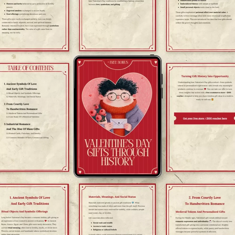 Valentine’s Day Gifts Through History – Romantic Traditions, Love Symbols & Valentine’s Day Gift Trends Throughout History | Digital eBook Guide