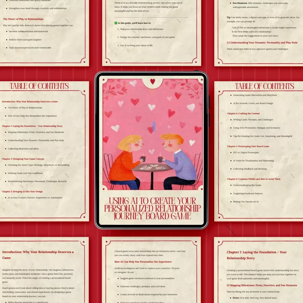 Using AI to Create Your Personalized Relationship Journey Board Game – Ebook Guide for Couples, Creative Partners & Story-Driven Play