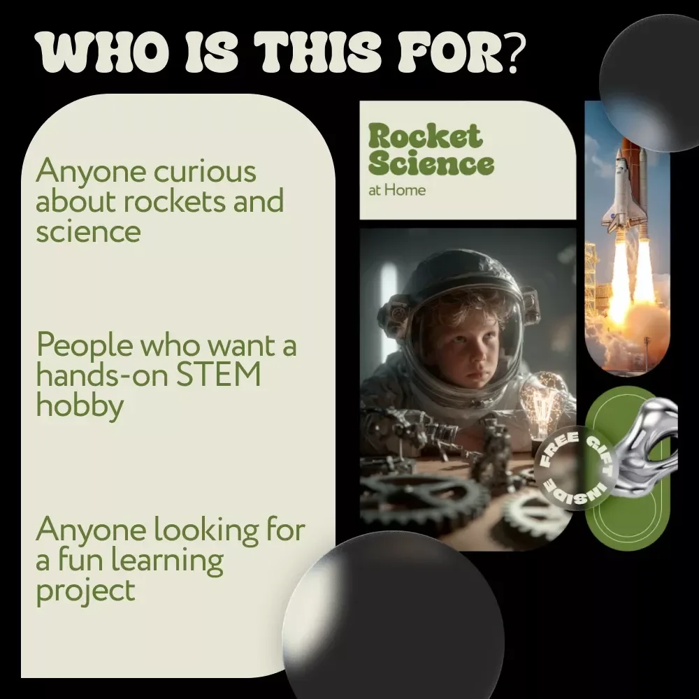 Rocket Science at Home – Beginner to Advanced Model Rocketry Guide | DIY Model Rockets, Safe Launching, Troubleshooting & AI Tools eBook