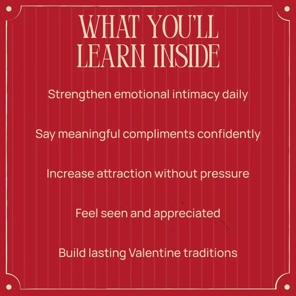 Words That Make Love Stay Close on Valentine’s Day – A Thoughtful eBook; Valentine's Day Compliments List for Your Partner | Romantic Communication Guide