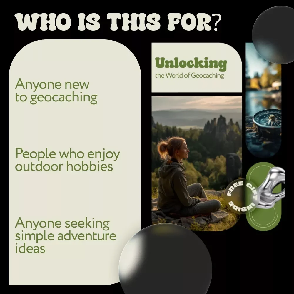 Unlocking the World of Geocaching | Beginner-Friendly eBook Guide Explaining what is geocaching, Global Adventures & Smart Treasure Hunting