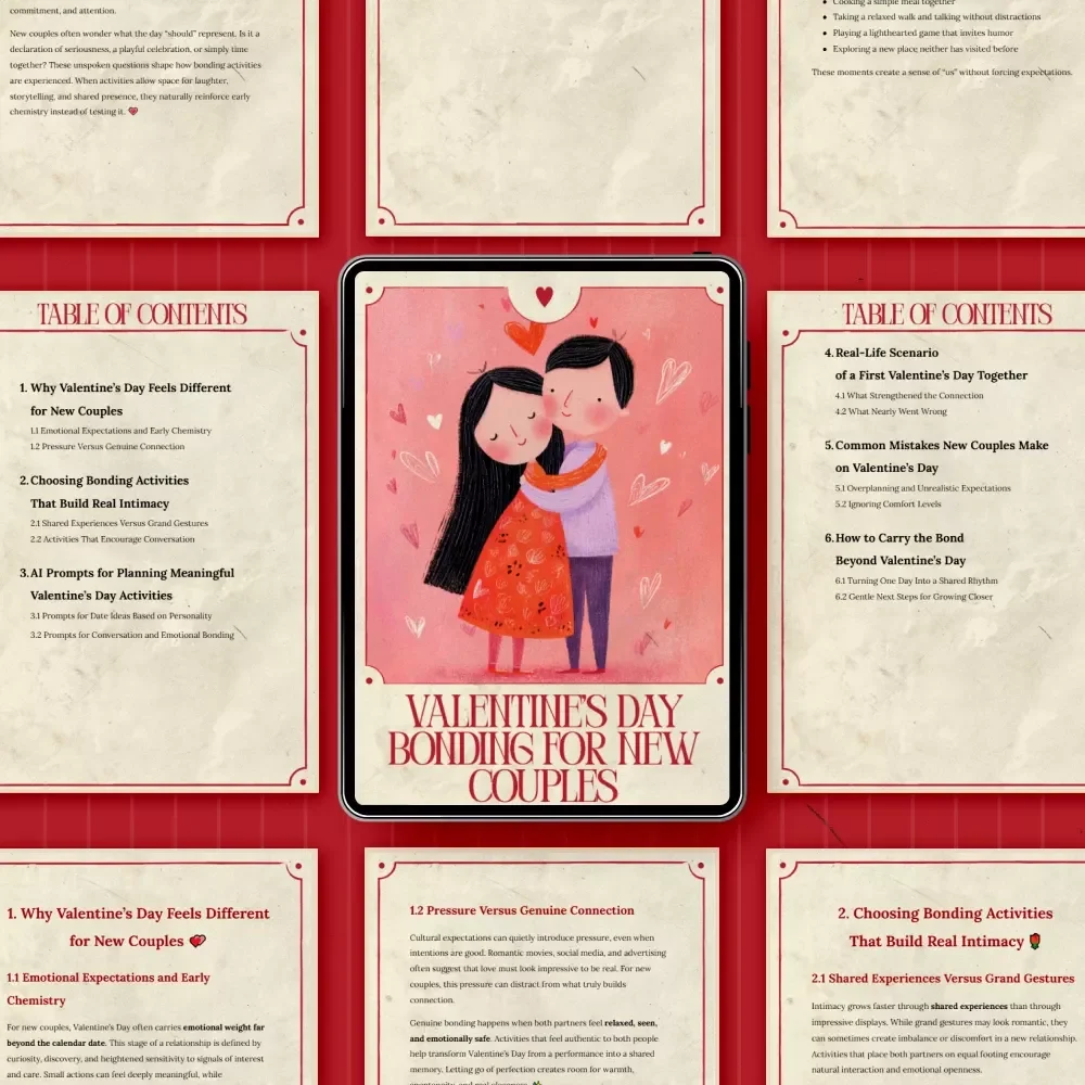 Valentine’s Day Bonding for New Couples | Ebook Guide with Valentine’s Day Bonding Activities for New Couples