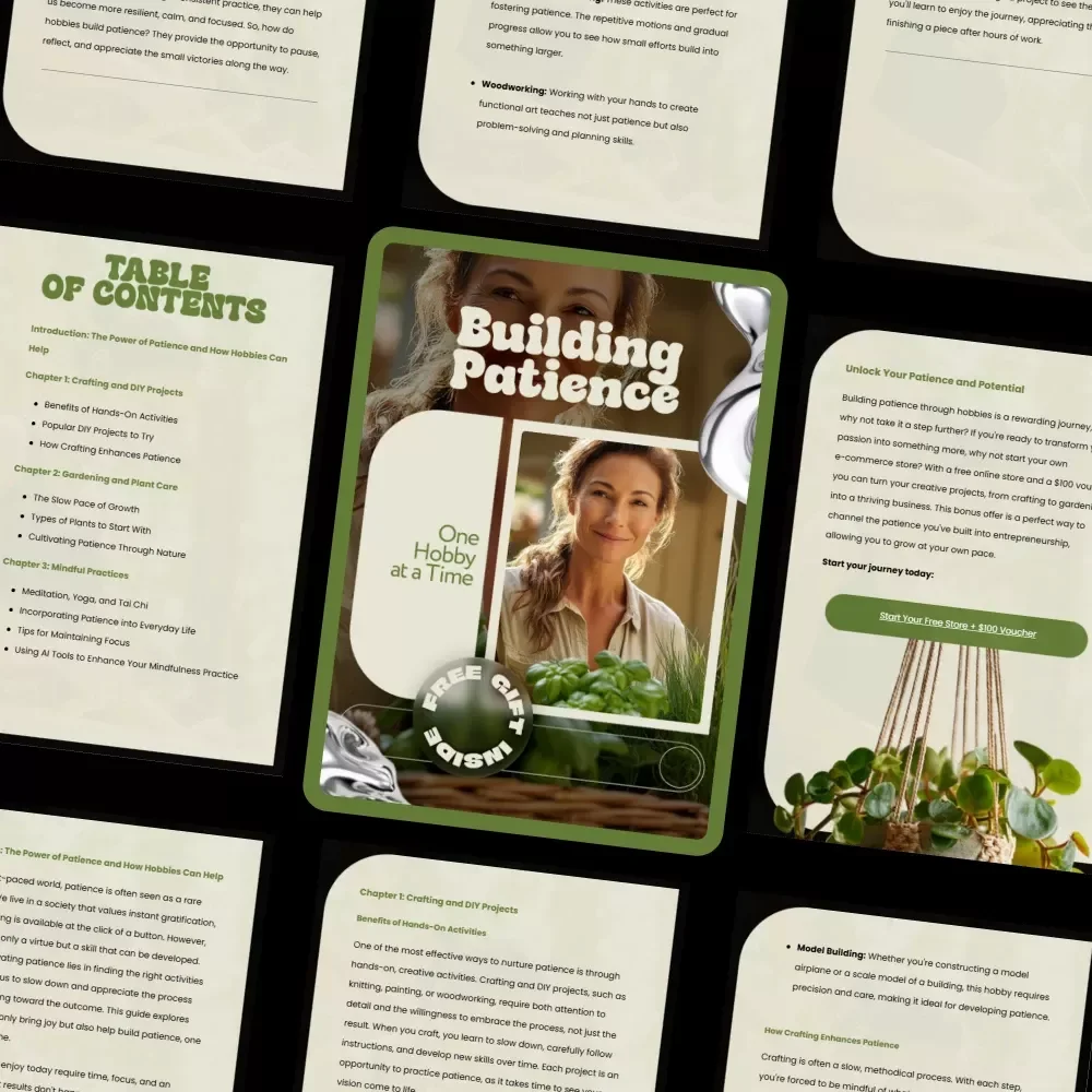 Building Patience One Hobby at a Time – A Practical Guide to Hobbies That Build Patience, Mindfulness & Lasting Focus (Digital Download)